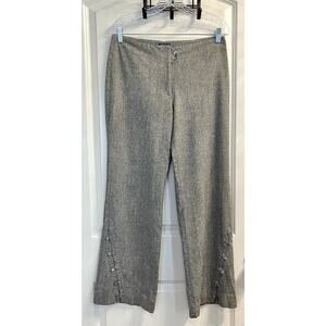 J Envie Size 8 Wide Leg Pants Stretch w/Mother Of Pearl Buttons Womens Career